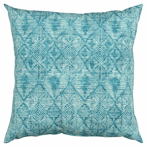 Palacedesigns Teal Nested Diamonds Indoor & Outdoor Throw Pillow PA3097823